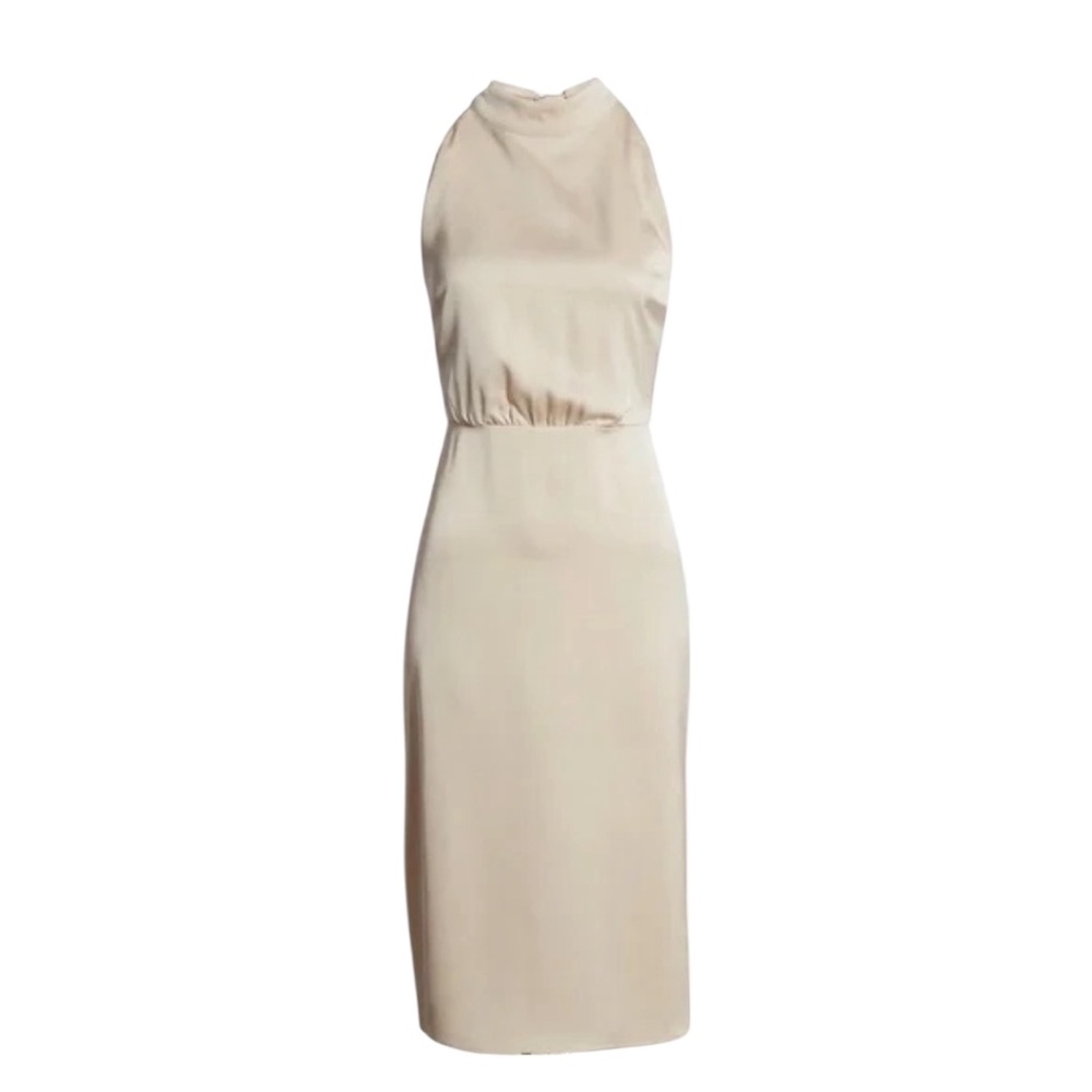 Sam Edelman Cream Halter Midi Dress